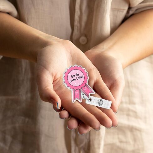 Nurse Badge Reel for ID Card Preppy Nursing Badge Reels Retractable Nurse Gifts for NP RN LPN CNA MA Medical Worker Teacher Accessories for Work in Saudi Arabia