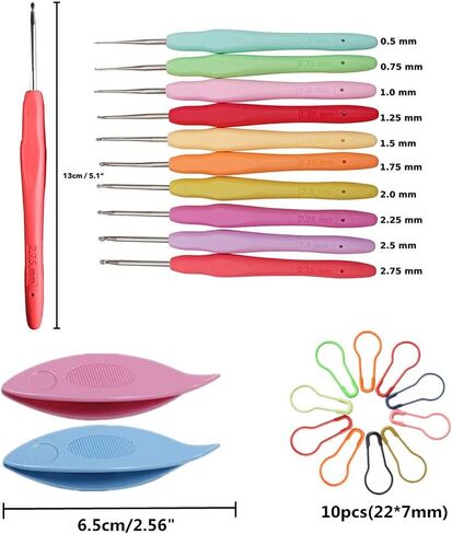 Lewhoo Crochet Kits for Beginner Adults, All Inclusive Crochet Set with 9 Size Crochet Hooks, Afghan Crochet Needles 2.0-6.0mm, 1136 Yards Yarn Skeins Balls,Knitting Kits Storage Organizer in Saudi Arabia