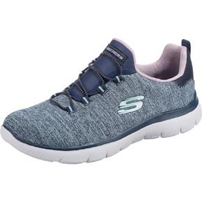 حذاء Skechers Summits Quick Getaway للسيدات، فحمي/وردي فاقع، 9.5 in Kuwait
