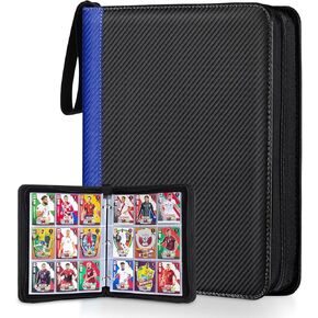 CARD Binder with Sleeves - Card Card Binder Holder متوافق مع بطاقات تداول TCG ، ألبوم تخزين البطاقات مع ZIPPER for Boys Girls Girls Holding ما يصل إلى 900 بطاقة in Kuwait