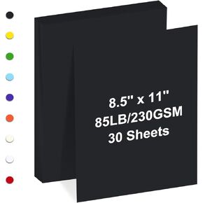 Cardstock 8.5" x 11 ",Cardstock Paper 85 lb/230 gsm,Colored Card Stock for Printer,Drawing,Gift tags,Invitations, Cards etc (Multicolored, 30 Sheets) in Kuwait