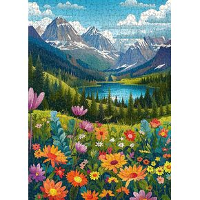 Landscape Puzzle 1000 Pieces, Nature Mountain Puzzle Magic Forest, Sunset Puzzles for Adults Paper Cut Art, Challenging Jigsaw Puzzle Scenic in Kuwait
