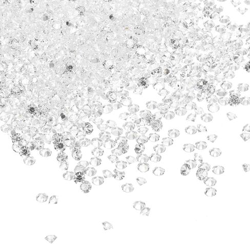 PATIKIL 14000Pcs Wedding Table Scatter Confetti Crystals 3mm Acrylic Diamonds Vase Fillers Gems for Table Centerpiece Decorations Bridal Shower Party, Silver in Saudi Arabia