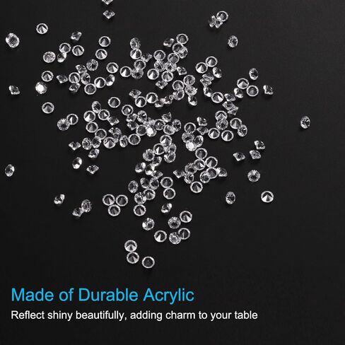 PATIKIL 14000Pcs Wedding Table Scatter Confetti Crystals 3mm Acrylic Diamonds Vase Fillers Gems for Table Centerpiece Decorations Bridal Shower Party, Silver in Saudi Arabia