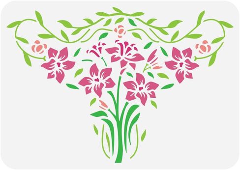 stency الكاردينالات ذات الطبقات الأصلية للطلاء 8.3x11.7inch فروع جوفاء فروع رسم النجوم البلاستيكية النجوم التوت النمط الطلاء stencil themplate themplate for Home Decor in Kuwait