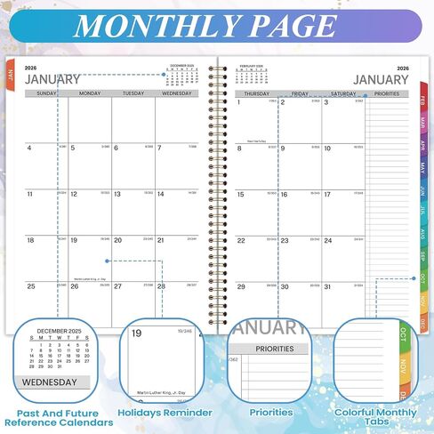 2024-2025 Planner - 2024-2025 Weekly Monthly Planner from July 2024 to June 2025, Academic Planner 2024-2025 with Thick Paper, Pocket, Tabs, 6.4‘’ x 8.5'' in Saudi Arabia