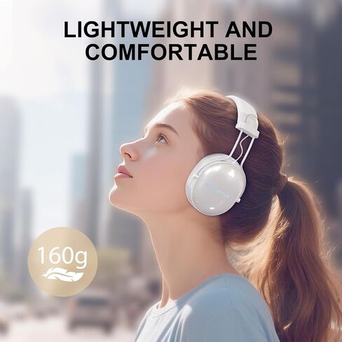 سماعات Bluetooth اللاسلكية النشطة للضوضاء اللاسلكية على سماعات الرأس على الأذن: مع - Hi Res الصوت حتى 55 ساعة من عمر البطارية ، تصميم خفيف الوزن ، مريح ، قابل للطي ، للمكتب المنزلي الأرجواني in Kuwait