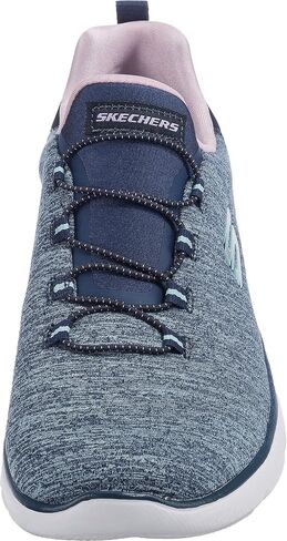 حذاء Skechers Summits Quick Getaway للسيدات، فحمي/وردي فاقع، 9.5 in Saudi Arabia