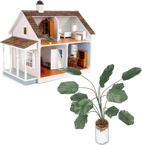 1:12 Scale Dollhouse Miniature Potted Dollhouse Plants Miniature Plant 1:12 Scale Doll House Accessories Dollhouse Plant Miniature Bonsai Plant Dovel (2) in Kuwait