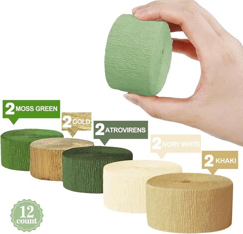 Rainbow Party Decorations, 12 Rolls Crepe Paper Streamers, 984ft 12 Rainbow Streamers for Birthday Baby Shower Engagement Wedding Office Back to School Supplies Party Decorations DIY Art Crafts in Saudi Arabia