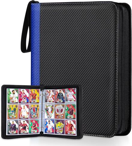 CARD Binder with Sleeves - Card Card Binder Holder متوافق مع بطاقات تداول TCG ، ألبوم تخزين البطاقات مع ZIPPER for Boys Girls Girls Holding ما يصل إلى 900 بطاقة in Kuwait