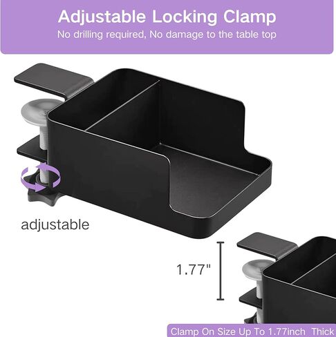 تحت خزانة التخزين المكتبية مع حامل الكأس وحامل الهاتف ، ومكافحة الجانبية القابلة للتعديل للمكتب والواحد العاملة ، لا مطلوب حفر ، أبيض - مثالي للمكتب أو المنزل أو استخدام النوم (أبيض) in Kuwait
