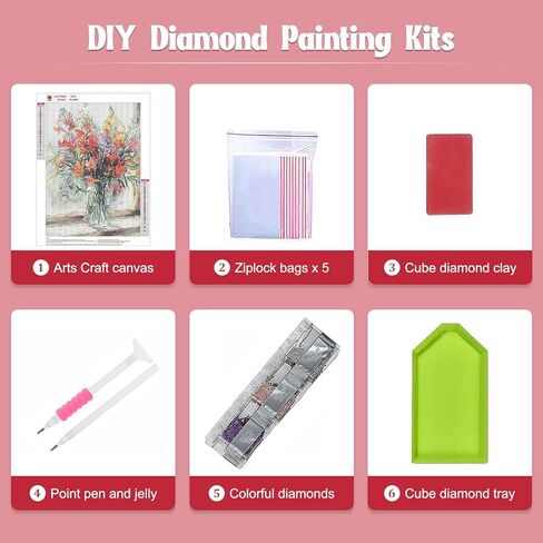 NAIMOER Butterfly Diamond Art Kits for Adults, 5D Flowers Diamond Art Kits for Adults, DIY Full Drill Diamond Art Wonderland Diamond Art for Home Decor 30x40cm in Saudi Arabia