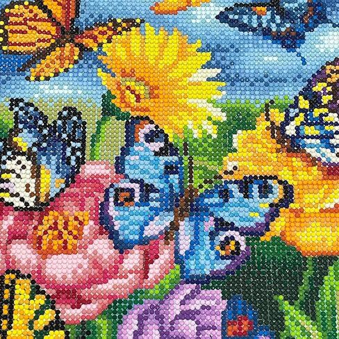 NAIMOER Butterfly Diamond Art Kits for Adults, 5D Flowers Diamond Art Kits for Adults, DIY Full Drill Diamond Art Wonderland Diamond Art for Home Decor 30x40cm in Saudi Arabia