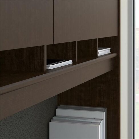 Pemberly Row Contemporary 60 "3 درج Credenza مع Hutch في Hansen Cherry in Kuwait