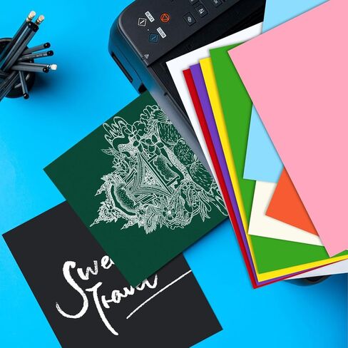 Cardstock 8.5" x 11 ",Cardstock Paper 85 lb/230 gsm,Colored Card Stock for Printer,Drawing,Gift tags,Invitations, Cards etc (Multicolored, 30 Sheets) in Kuwait