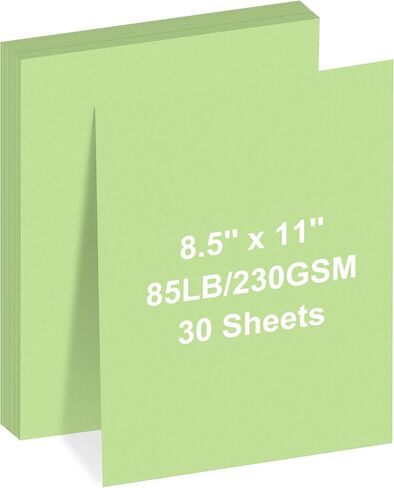 Cardstock 8.5" x 11 ",Cardstock Paper 85 lb/230 gsm,Colored Card Stock for Printer,Drawing,Gift tags,Invitations, Cards etc (Multicolored, 30 Sheets) in Saudi Arabia