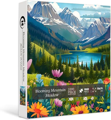Landscape Puzzle 1000 Pieces, Nature Mountain Puzzle Magic Forest, Sunset Puzzles for Adults Paper Cut Art, Challenging Jigsaw Puzzle Scenic in Kuwait