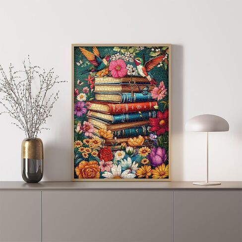 Flower Puzzles for Adults 1000 Pieces, Spring Plant Floral Jigsaw Puzzle, Butterfly Garden Wildflower Art Puzzle Painting in Kuwait
