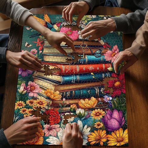 Flower Puzzles for Adults 1000 Pieces, Spring Plant Floral Jigsaw Puzzle, Butterfly Garden Wildflower Art Puzzle Painting in Kuwait