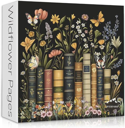 Flower Puzzles for Adults 1000 Pieces, Spring Plant Floral Jigsaw Puzzle, Butterfly Garden Wildflower Art Puzzle Painting in Kuwait