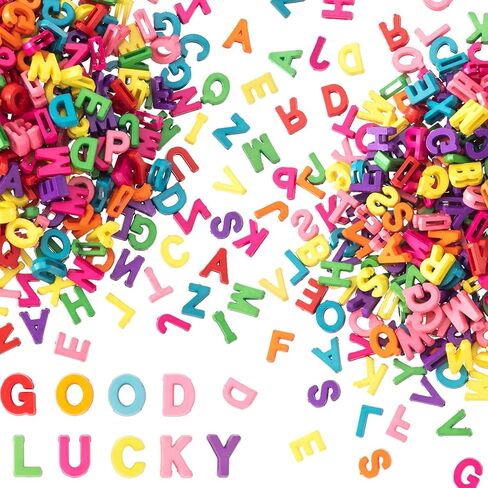 100 PCS حبات الحروف الأبجدية ، راتنجات ملونة 3D خطاب فضفاضة حبات كبيرة ، معلقات سحر بلاستيكية أولية لطيفة للحرف اليدوية ، الأساور ، القلادات in Kuwait