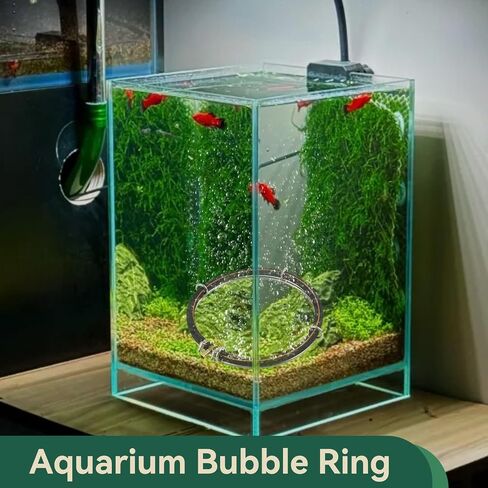 Cyrank Aquarium Air Diffuser, Round Air Bubble Diffuser Rings Round Bubble Stone for Aquarium Water Pipe Bubbler Airstone Bubbler(25cm) in Saudi Arabia