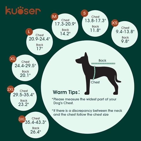 Kuoser Reversible Winter Coat, British Style Jacket for Small Medium and Large Dogs - Warm, Windproof Puppy Cold Weather Vest - Red M in Saudi Arabia