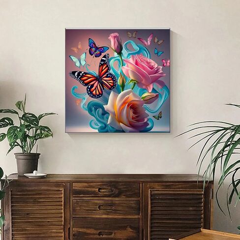 Huacan Diamond Painting Kits for Adults,5D Flowers Diamond Art Kits for Beginners Home Wall Decor 12 x 16 Inch in Saudi Arabia