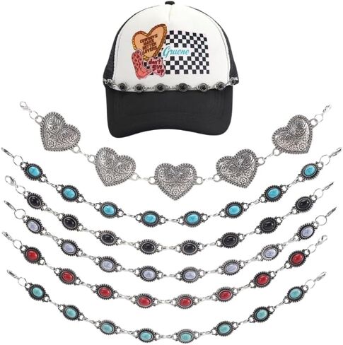 13 PCS Trucker Hat Cains ، سلاسل سحر القبعة بالشاحنات السائبة للنساء ، بيل ديكورز سحر الأكريليك DIY لشبكة البيسبول الشاحنة in Kuwait
