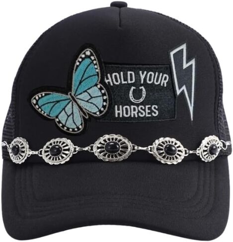 13 Pcs Trucker Hat Chains, Bulk Trucket Hat Charms Chains for Women Men, Bill Decoration DIY Acrylic Charms for Mesh Baseball Cap Trucker in Saudi Arabia