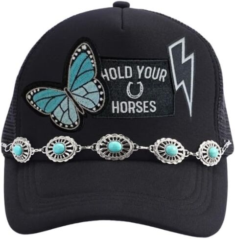 13 Pcs Trucker Hat Chains, Bulk Trucket Hat Charms Chains for Women Men, Bill Decoration DIY Acrylic Charms for Mesh Baseball Cap Trucker in Saudi Arabia