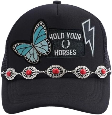13 Pcs Trucker Hat Chains, Bulk Trucket Hat Charms Chains for Women Men, Bill Decoration DIY Acrylic Charms for Mesh Baseball Cap Trucker in Saudi Arabia