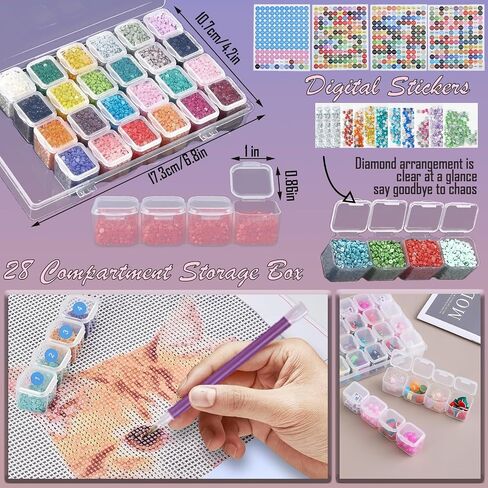 NLXCXUCY 158Pcs Diamond Art Accessories Kit All Inclusive Diamond Painting Tool Set with A4 Diamond Painting Light Pad,Diamond Art Sealer Glue,Diamond Correction,Pens Storage Box for DIY Craft in Saudi Arabia