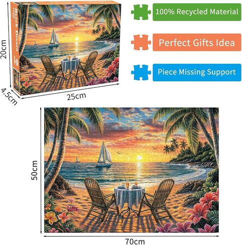 Seaside Houses Jigsaw Puzzles 1000 Pieces for Adults Coastal Cottage 1000 Piece Jigsaw Puzzles for Adults in Saudi Arabia