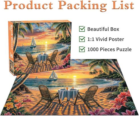 Seaside Houses Jigsaw Puzzles 1000 Pieces for Adults Coastal Cottage 1000 Piece Jigsaw Puzzles for Adults in Saudi Arabia