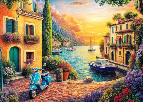 Seaside Houses Jigsaw Puzzles 1000 Pieces for Adults Coastal Cottage 1000 Piece Jigsaw Puzzles for Adults in Saudi Arabia