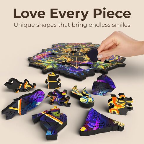 Harry Potter Puzzle – A3 Hogwarts Castle – Wooden Jigsaw Puzzles for Adults – 155 Unique Shaped Pieces – Officially Licensed Merchandise – 10.8" x 11.9" in Kuwait