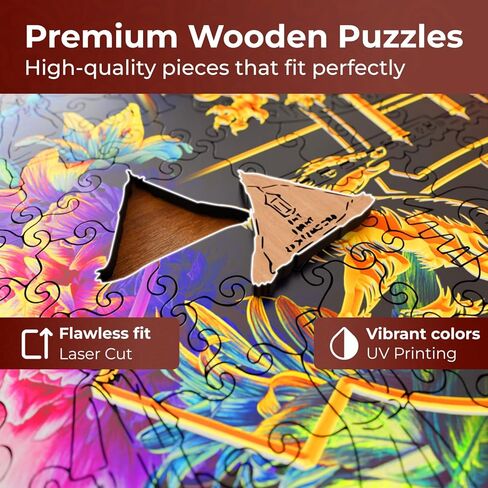Harry Potter Puzzle – A3 Hogwarts Castle – Wooden Jigsaw Puzzles for Adults – 155 Unique Shaped Pieces – Officially Licensed Merchandise – 10.8" x 11.9" in Kuwait