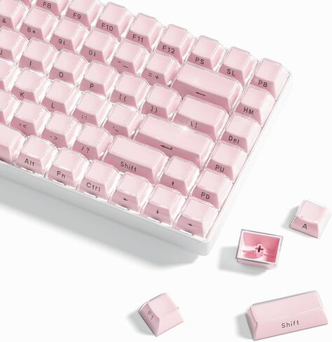 Womier Keycaps ، تألق من خلال Keycaps Black 60 65 75 100 في المائة ، Crystal Jelly Sprapcent Key Cups Custom 113 Keys ، ملف تعريف OEM لـ 61/68/84/87/98/100 Cherry Gateron MX Mechanical Keyboard in Kuwait
