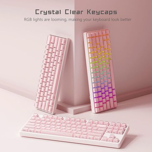 Womier Keycaps ، تألق من خلال Keycaps Black 60 65 75 100 في المائة ، Crystal Jelly Sprapcent Key Cups Custom 113 Keys ، ملف تعريف OEM لـ 61/68/84/87/98/100 Cherry Gateron MX Mechanical Keyboard in Kuwait