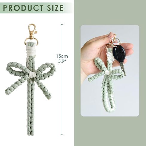 KUDOS Woven Short Phone Lanyard with Small Pad for Easy Attachment – 15cm Length, Multi-Color Options (Bow Shape) in Kuwait