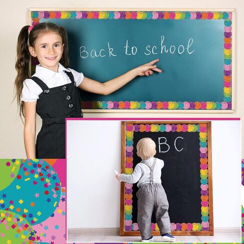 Umigy 30 Pcs Magnetic Strip Bulletin Board Borders 11.81 x 1.5 Inch Classroom Borders for Bulletin Board Decorations Magnetic Borders for Classroom Whiteboard Bulletin Board Trim (Wave) in Saudi Arabia