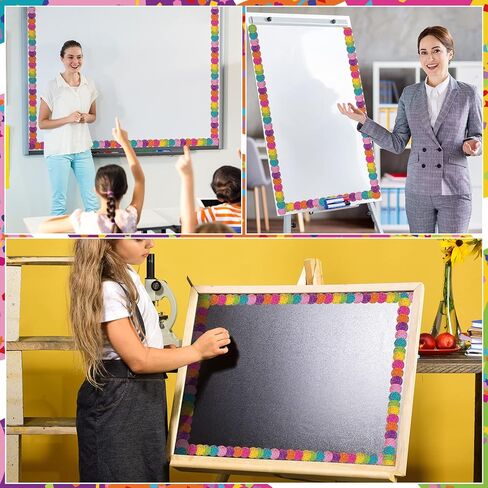 Umigy 30 Pcs Magnetic Strip Bulletin Board Borders 11.81 x 1.5 Inch Classroom Borders for Bulletin Board Decorations Magnetic Borders for Classroom Whiteboard Bulletin Board Trim (Wave) in Saudi Arabia