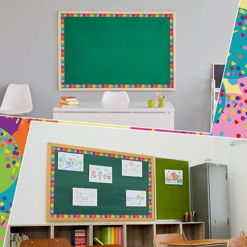 Umigy 30 Pcs Magnetic Strip Bulletin Board Borders 11.81 x 1.5 Inch Classroom Borders for Bulletin Board Decorations Magnetic Borders for Classroom Whiteboard Bulletin Board Trim (Wave) in Saudi Arabia