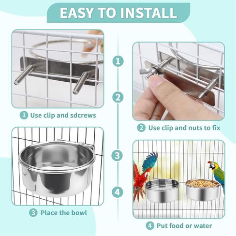 3 PCS Bird Food Holder for Cage ، Parrot Food Treat Skewer Hanging Fruit Vegetable ، Tost Stains Steel Bird Toy for Cockatiel Puregie Macaw Small Animals Feeder -silvery ، 3 pcs in Kuwait