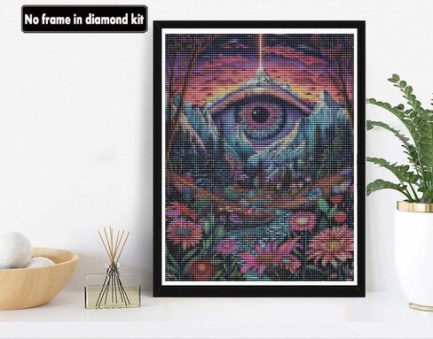 VAIIEYO 5D DIY Diamond Art Kits for Adults Eyes, Diamond Painting Flower Landscape, Paint by Numbers Full Drill Round Rhinestone Craft Canvas for Home Wall Decor Gift 12x16 inch-18 in Saudi Arabia