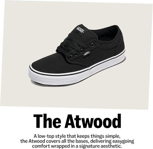 Vans Men's Atwood Low-Top Sneakers Shoes (10) Black in Kuwait