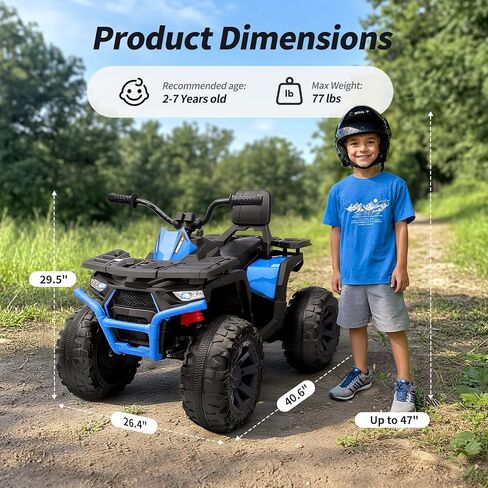 Kids ATV 4 Wheeler ، 24 فولت ركوب سيارة ألعاب للأطفال الكبار مع 400W محرك ، ومقع - أخضر in Kuwait