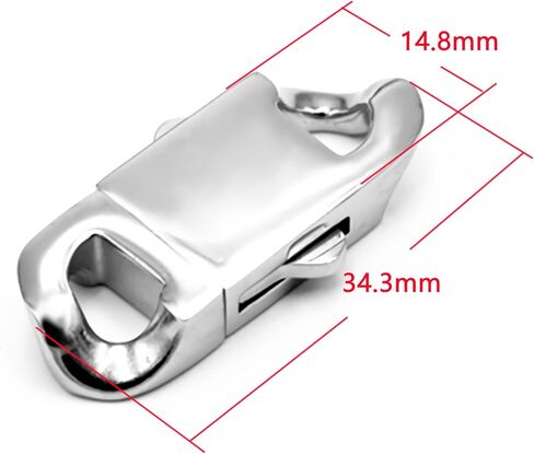 2 Sets Stainless Steel Spring Clasps Cuban Link Clasp for Chain Bracelet and Necklace Buckle Jewelry Making Supplies (9mm Wide, Mirror Steel) in Saudi Arabia